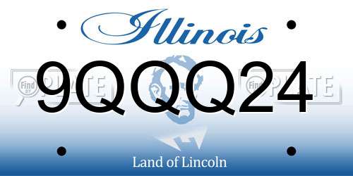 9QQQ24 Illinois License Plate