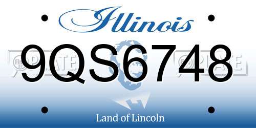 9QS6748 Illinois License Plate
