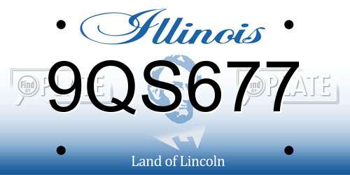 9QS677 Illinois License Plate
