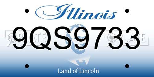 9QS9733 Illinois License Plate
