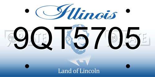 9QT5705 Illinois License Plate