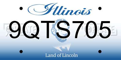 9QTS705 Illinois License Plate