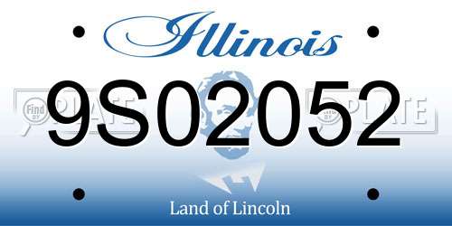 9S02052 Illinois License Plate