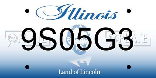 9S05G3 Illinois License Plate