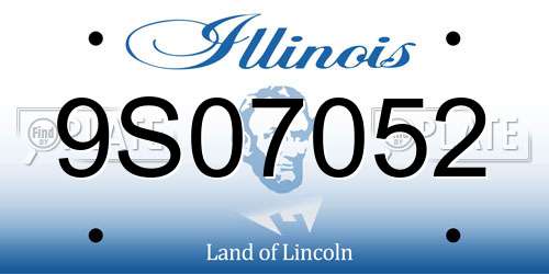 9S07052 Illinois License Plate