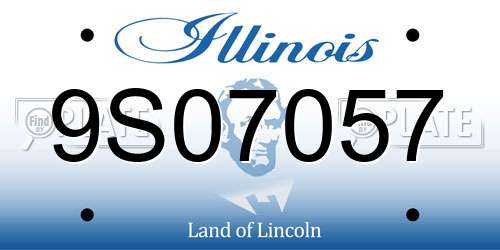 9S07057 Illinois License Plate