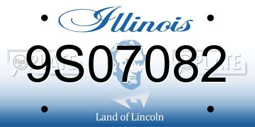 9S07082 Illinois License Plate