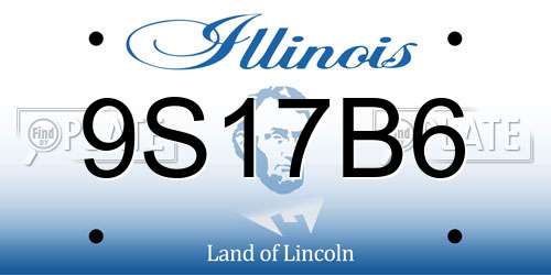 9S17B6 Illinois License Plate