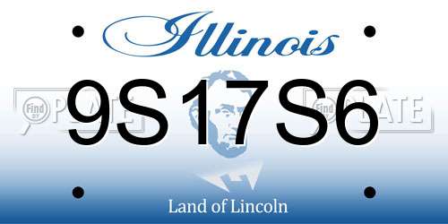9S17S6 Illinois License Plate