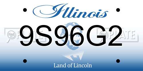 9S96G2 Illinois License Plate
