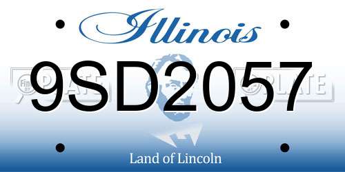 9SD2057 Illinois License Plate