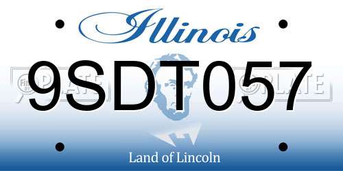 9SDT057 Illinois License Plate