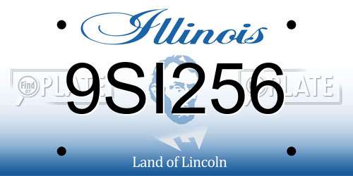 9SI256 Illinois License Plate