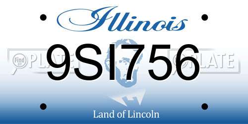 9SI756 Illinois License Plate