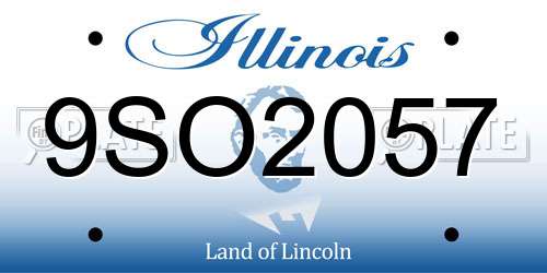 9SO2057 Illinois License Plate