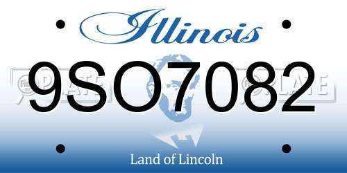 9SO7082 Illinois License Plate