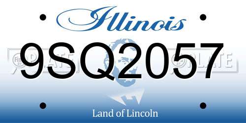 9SQ2057 Illinois License Plate