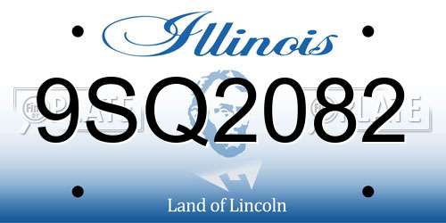 9SQ2082 Illinois License Plate