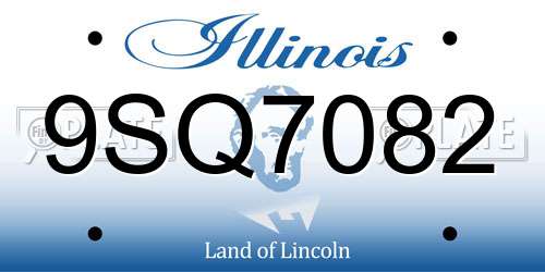 9SQ7082 Illinois License Plate