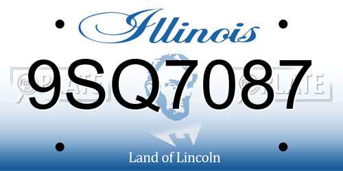 9SQ7087 Illinois License Plate