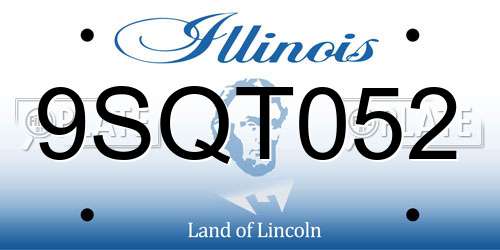 9SQT052 Illinois License Plate