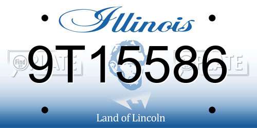 9T15586 Illinois License Plate