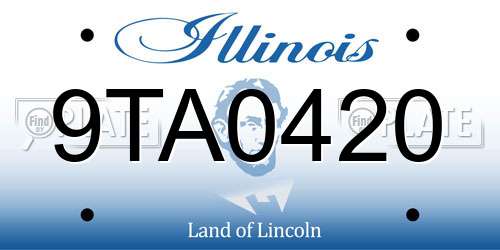 9TA0420 Illinois License Plate