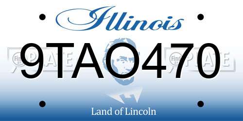 9TAO470 Illinois License Plate