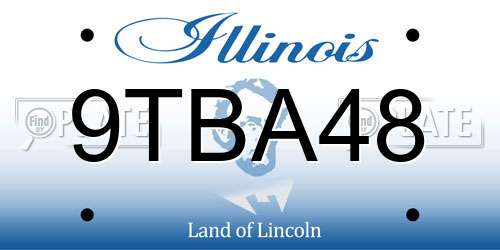 9TBA48 Illinois License Plate