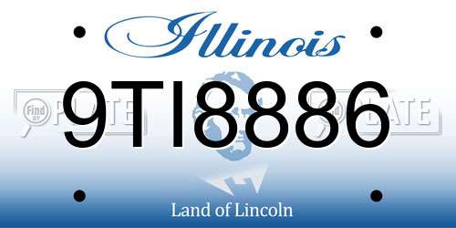 9TI8886 Illinois License Plate