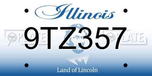 9TZ357 Illinois License Plate