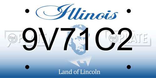 9V71C2 Illinois License Plate