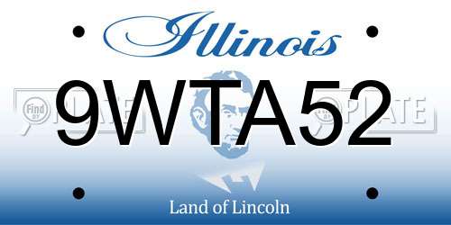 9WTA52 Illinois License Plate