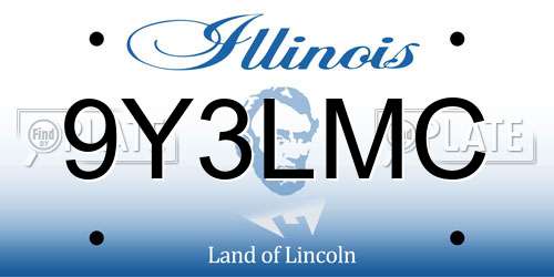 9Y3LMC Illinois License Plate