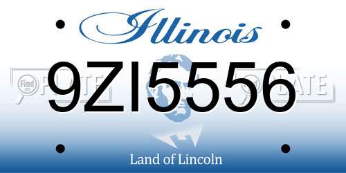 9ZI5556 Illinois License Plate