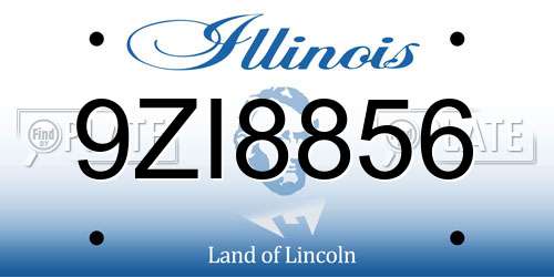 9ZI8856 Illinois License Plate