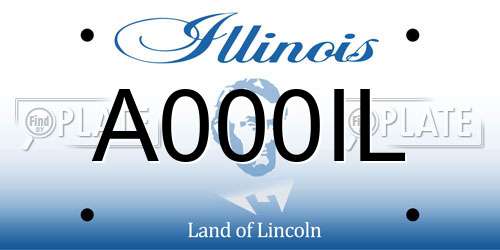A000IL Illinois License Plate