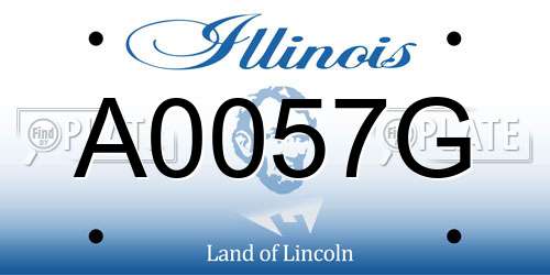 A0057G Illinois License Plate