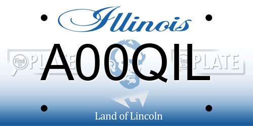 A00QIL Illinois License Plate