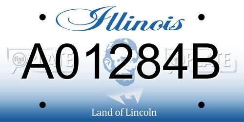 A01284B Illinois License Plate