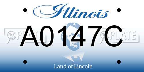 A0147C Illinois License Plate