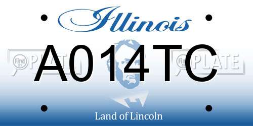 A014TC Illinois License Plate