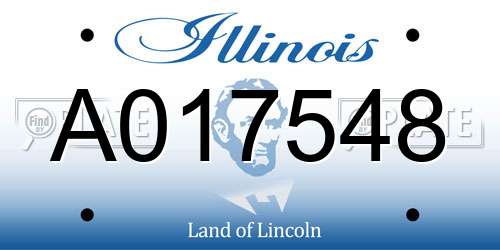 A017548 Illinois License Plate