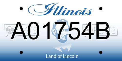 A01754B Illinois License Plate