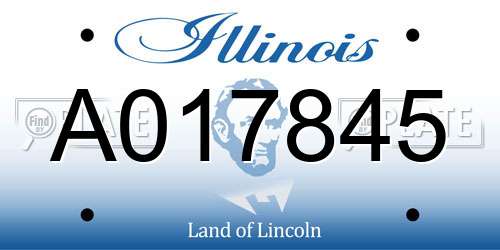 A017845 Illinois License Plate