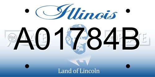 A01784B Illinois License Plate
