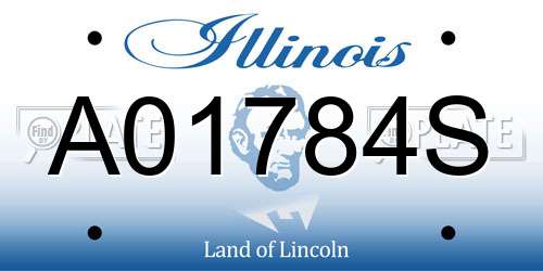 A01784S Illinois License Plate