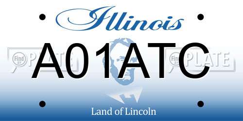 A01ATC Illinois License Plate