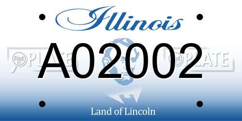 A02002 Illinois License Plate
