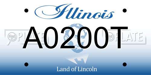A0200T Illinois License Plate